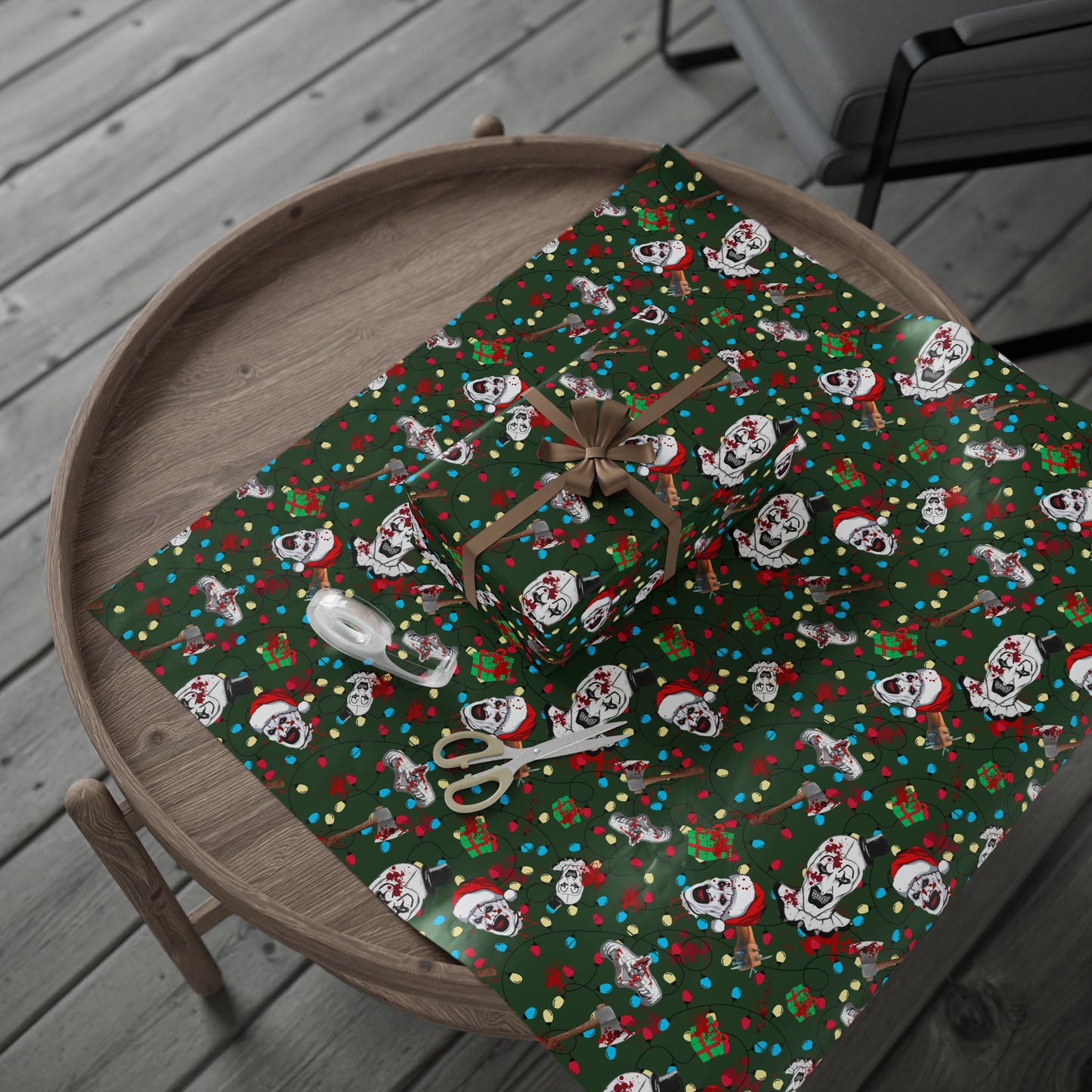 Wrapped in Horror | Terror Santa | Nightmare Wrapping Paper