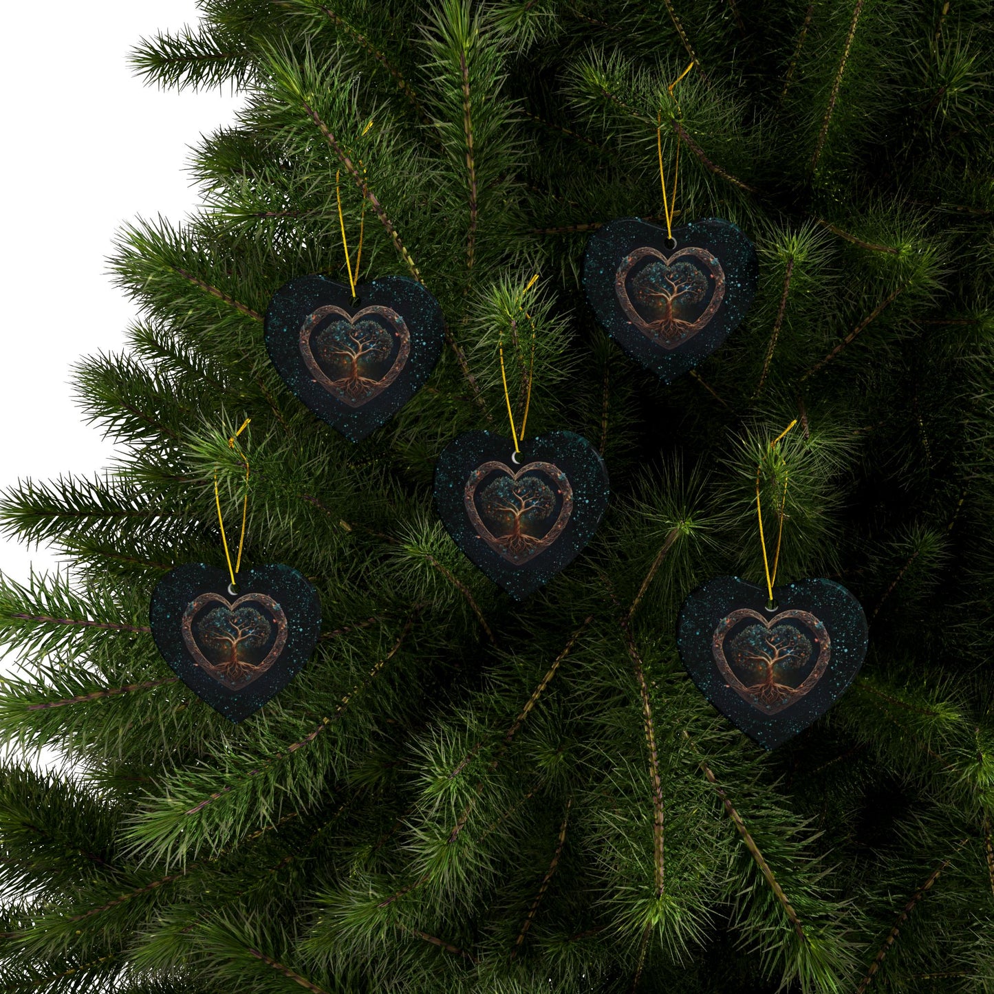 Tree of Love Ceramic Ornament (1pc, 3pcs, 5pcs, 10pcs)