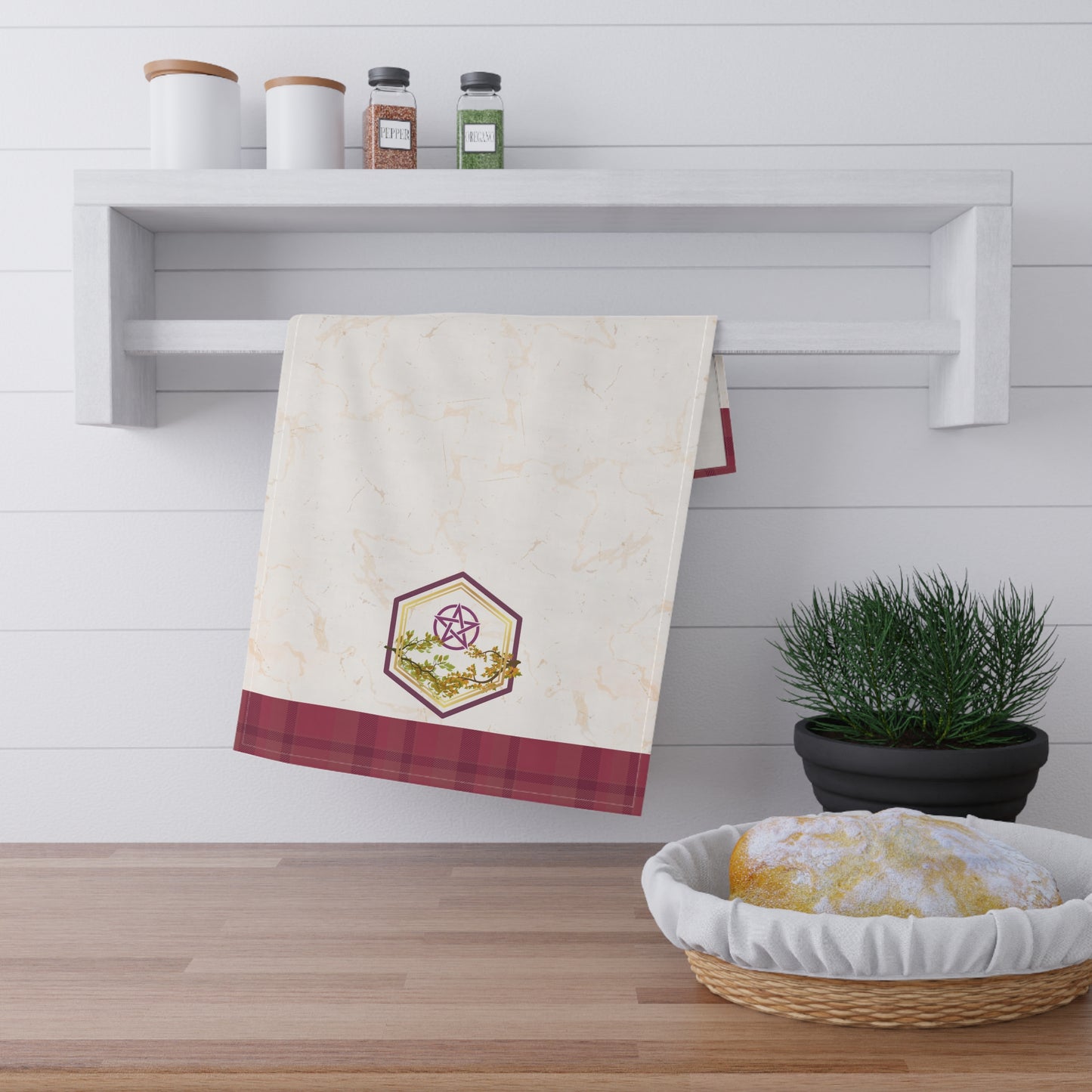 Gratitude | Fall Equinox | Autumn Plaid Tea Towel