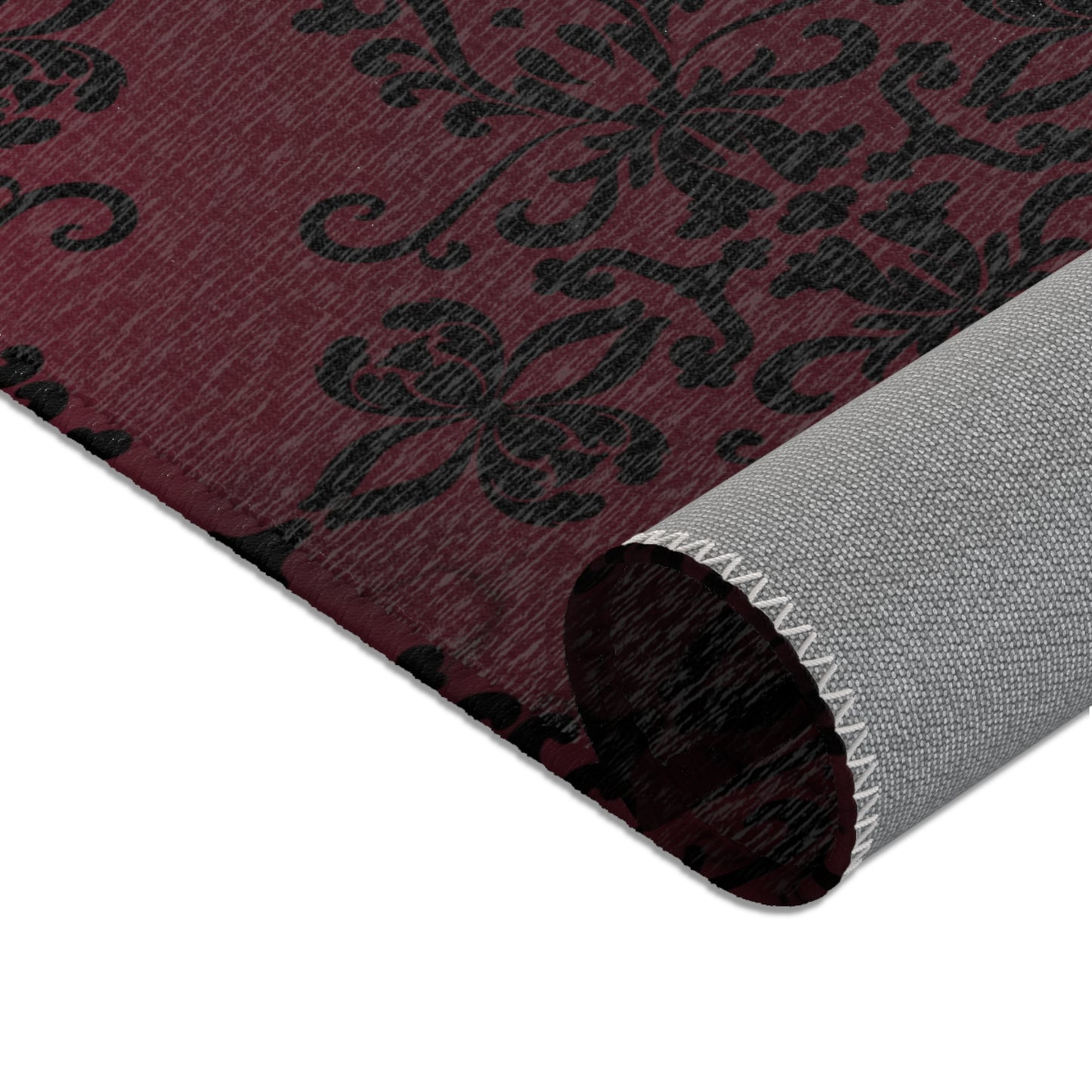 Red Lace Rug | Damask | Elegant Rug (3 Sizes)