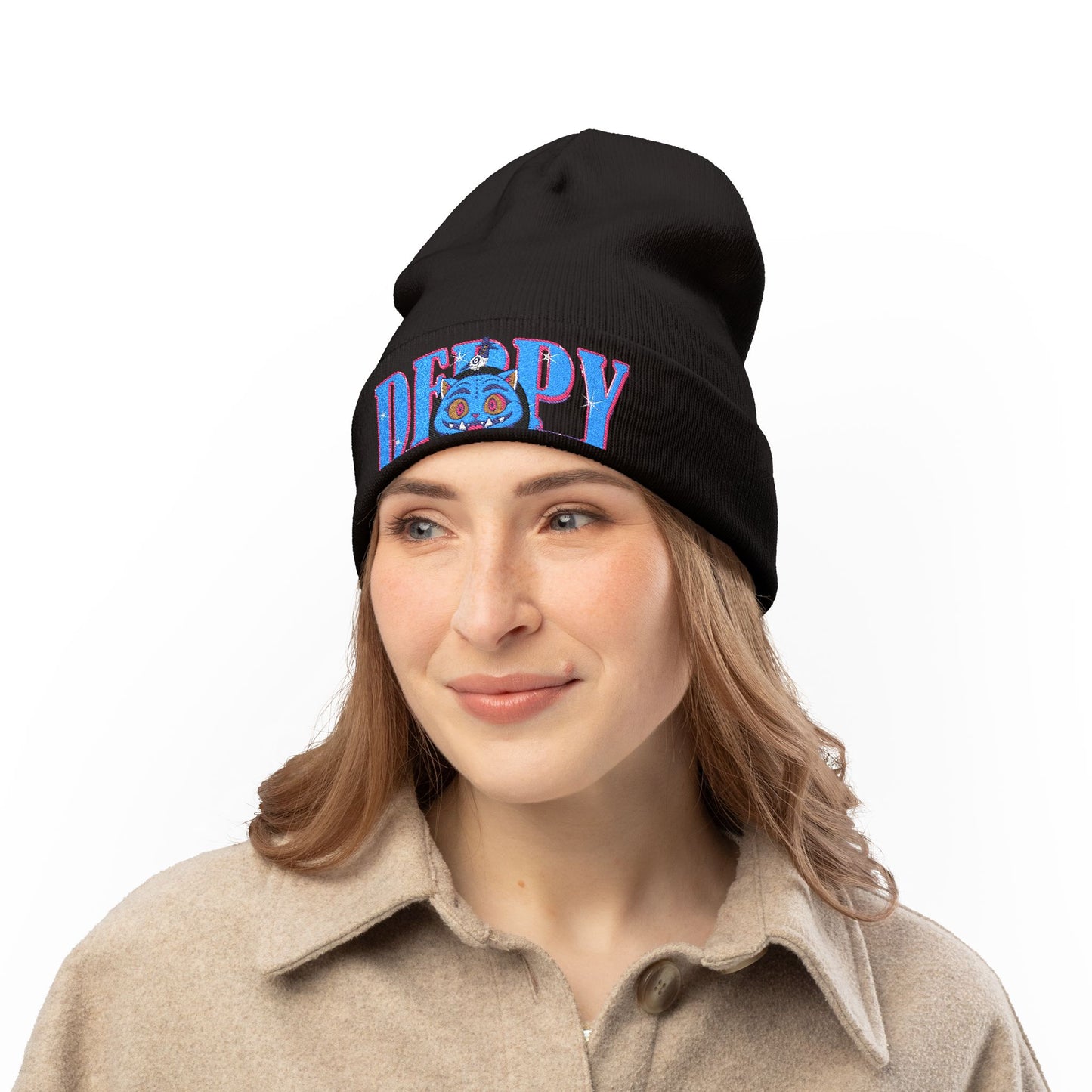 Derpy | Demon Beanie Hat - Nightmares Holiday | Cozy Winter Stylish Accessory is the Perfect Gift