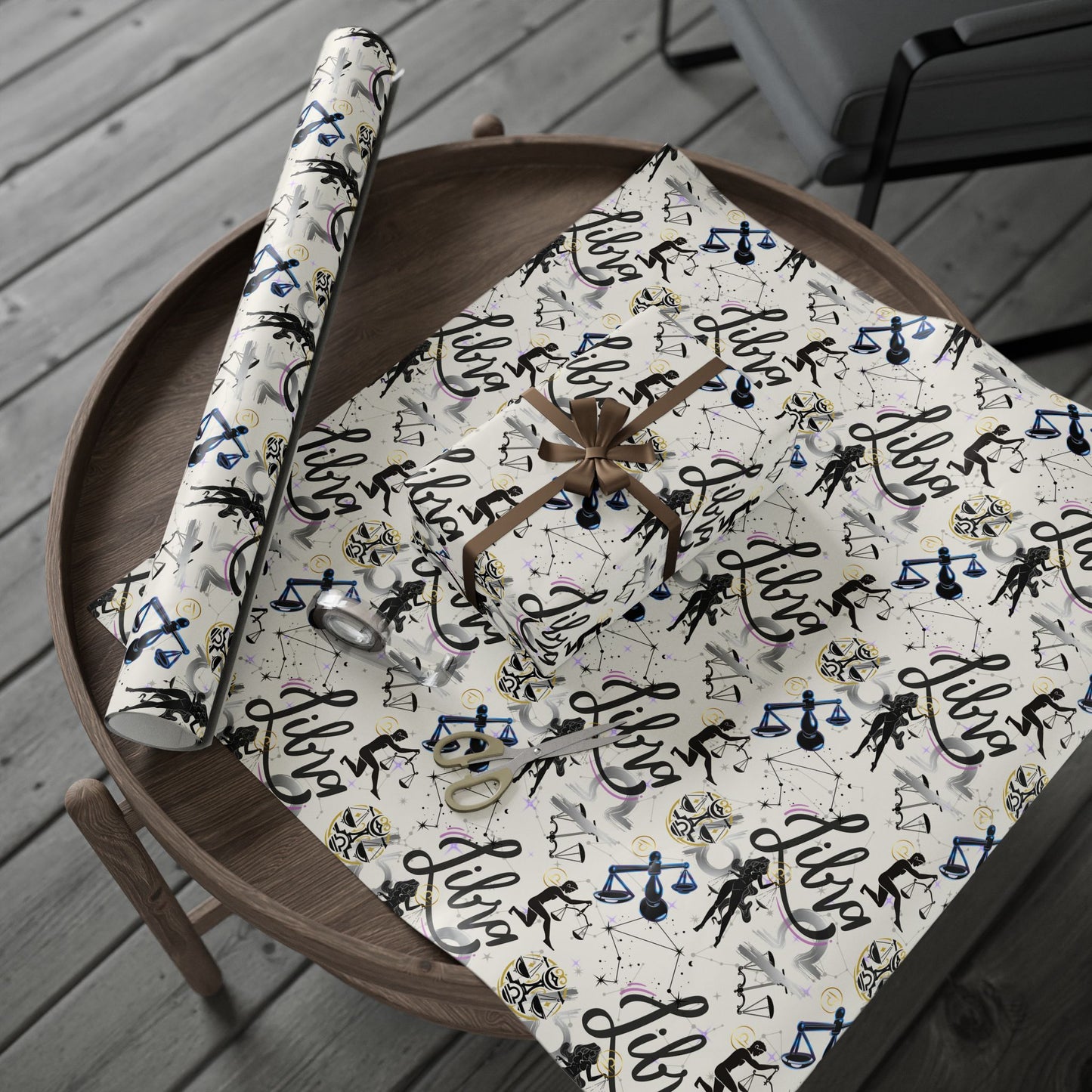 Libra | Cream | Zodiac Birthday Wrapping Papers