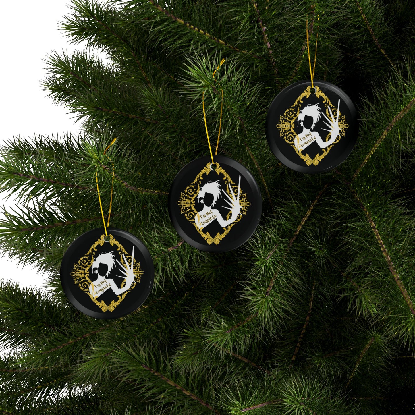 Mr. E. Scissorhands | I’m Not Complete | Heirloom Ceramic Ornaments (1pc, 3pcs, 5pcs, 10pcs)