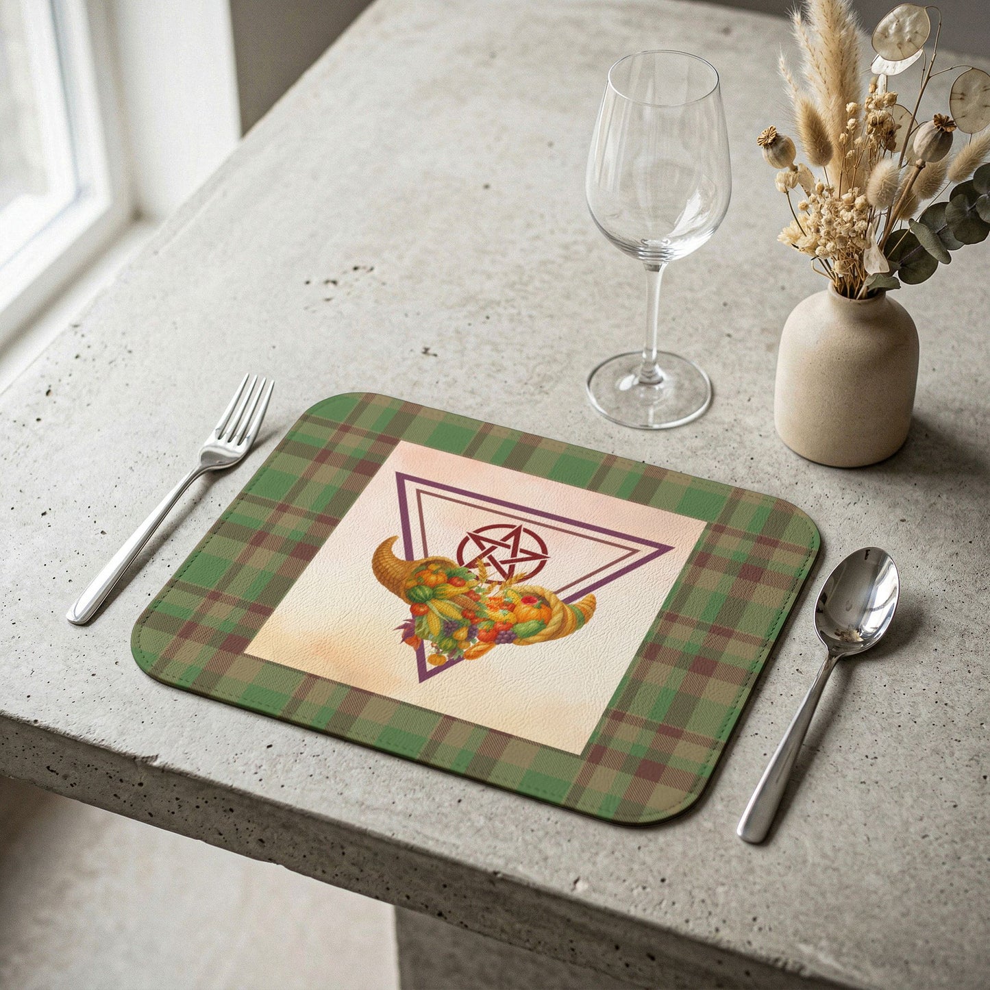 Harvest | Fall Equinox | Autumn Leather Placemat