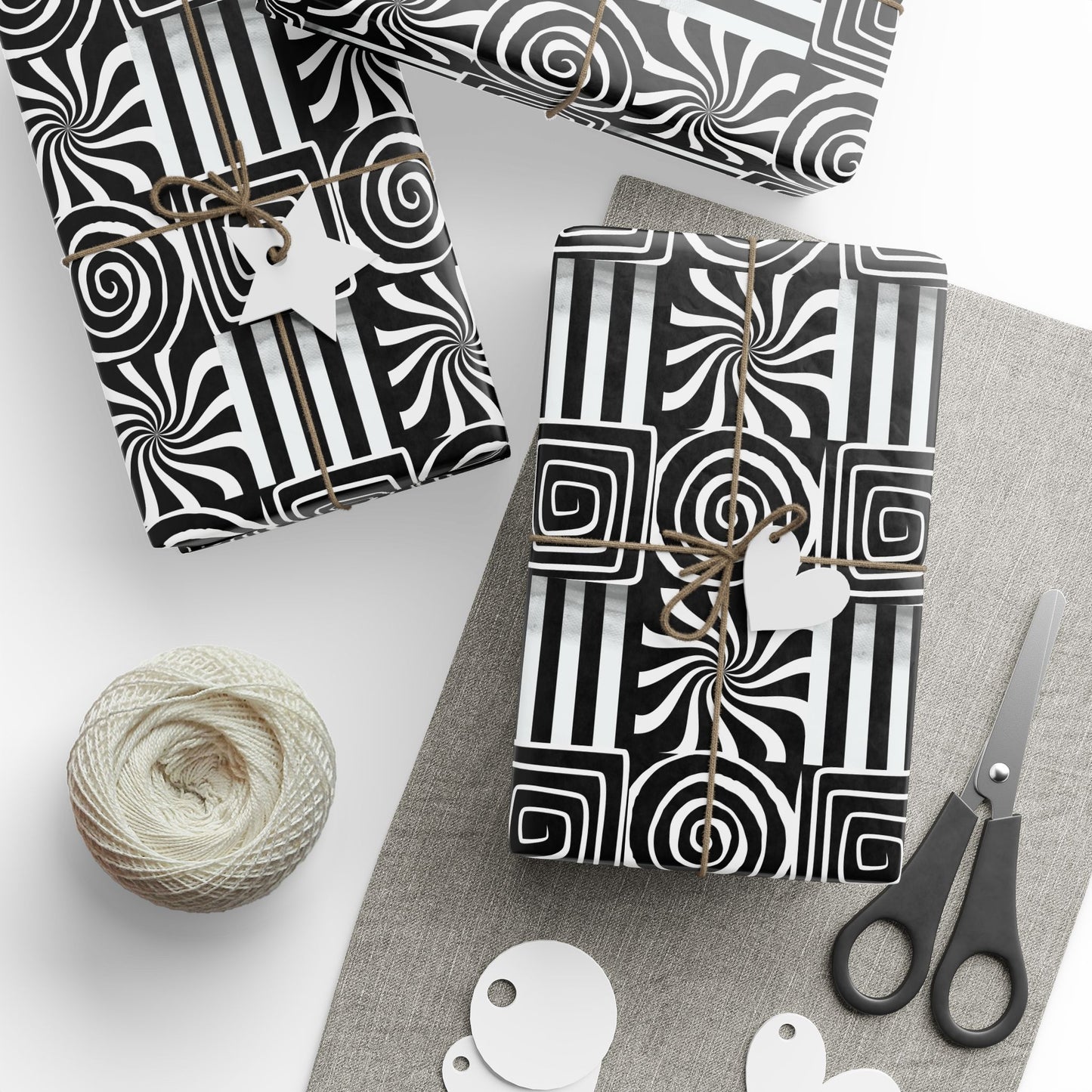 Gothic Swirls Gift Wrap — Tim Burton Inspired Wrapping Paper for Weddings & Occasions