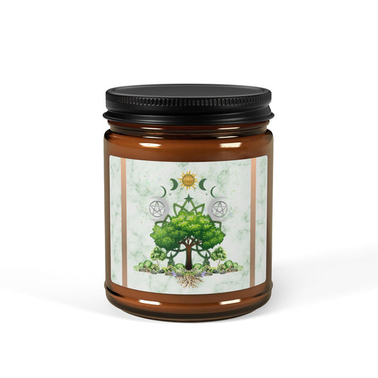 Rebirth Tree | Summer Solstice | Scented Soy Candle (Amber Jar)