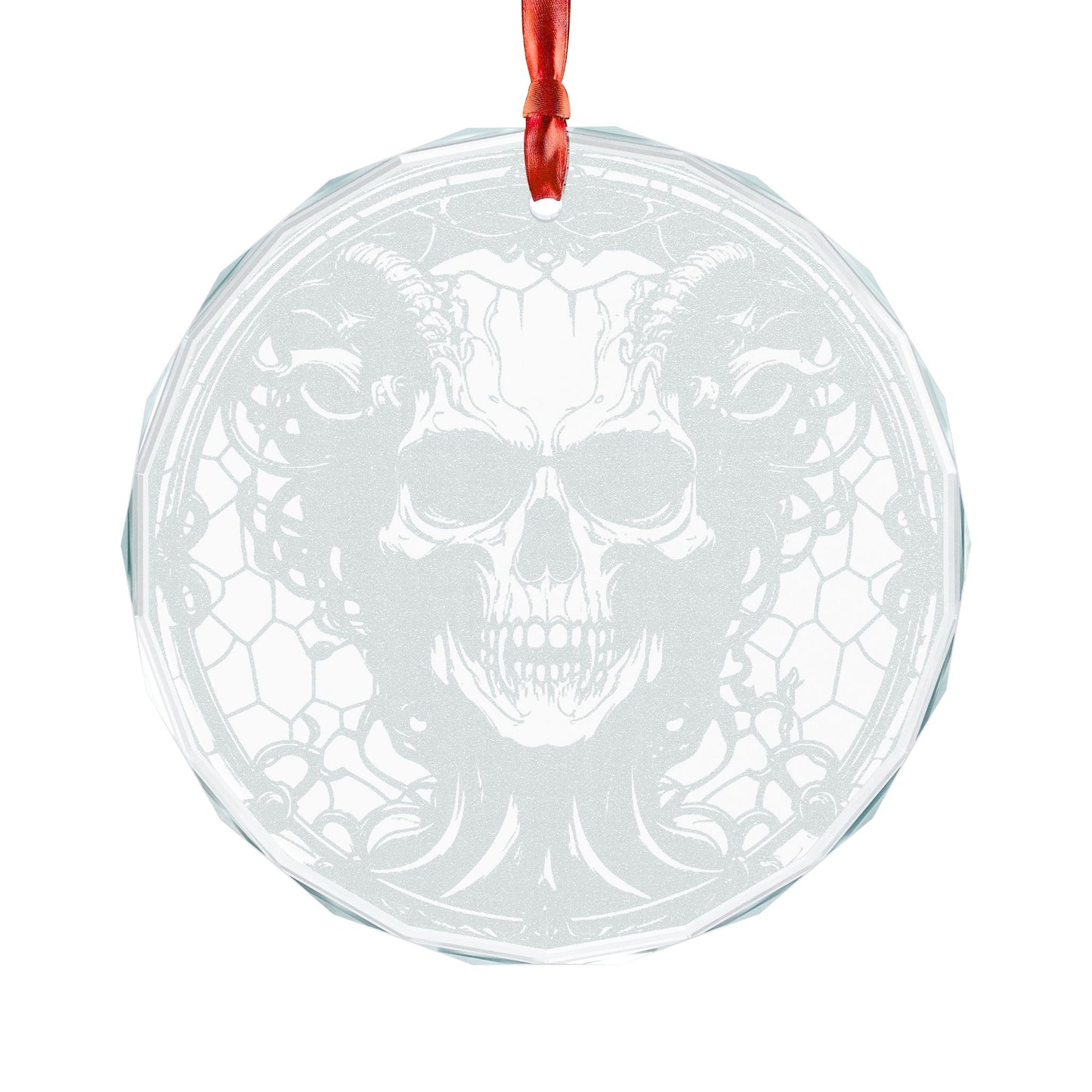 Undead Fiend Holiday Ornament | Engraved Glass Holiday Decoration