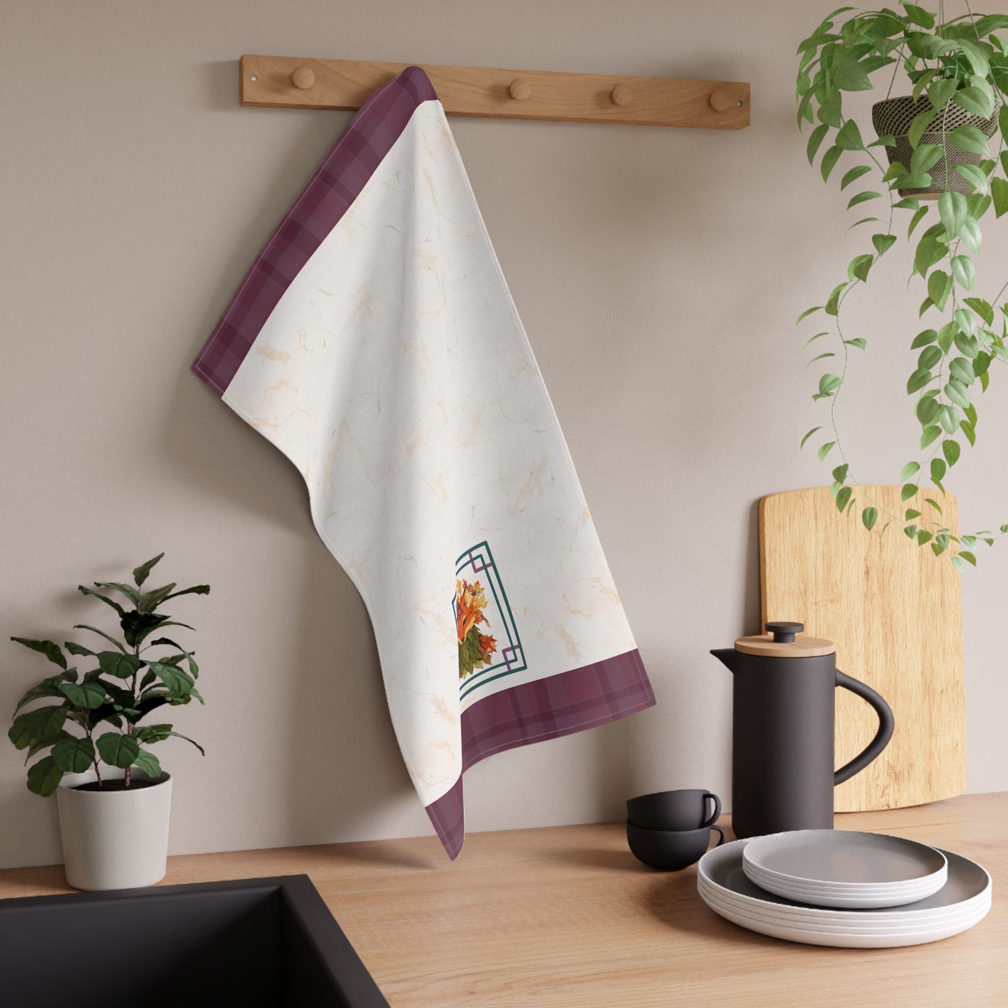 Spiritumn | Fall Equinox | Autumn Plaid Tea Towel