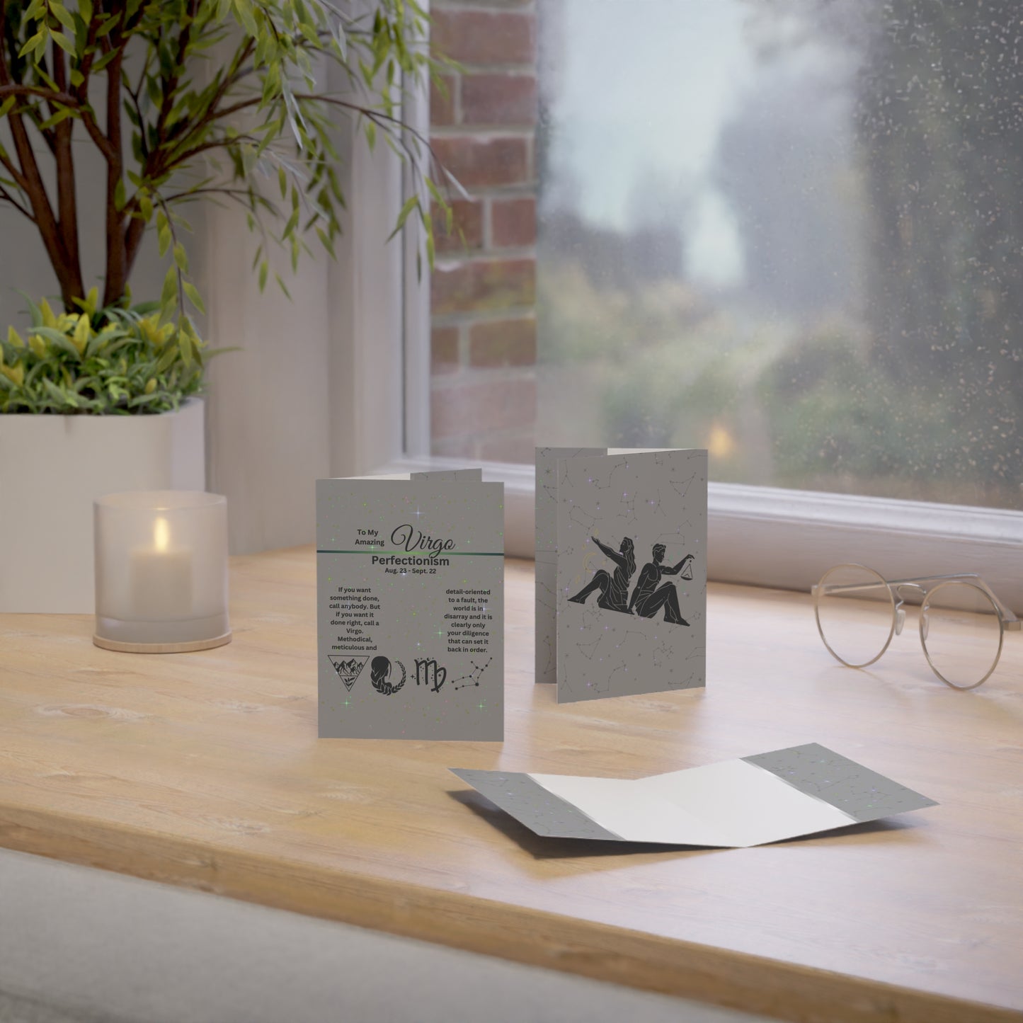 Virgo | Zodiac Greeting Cards |  (1, 10 pcs)