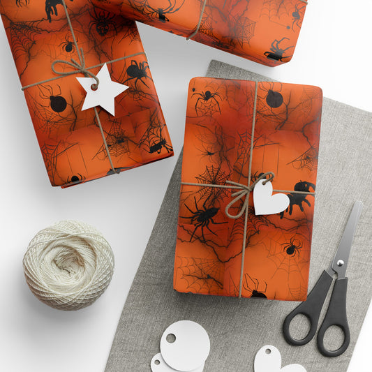 Spiders in Pumpkin | Gift Wrap Papers