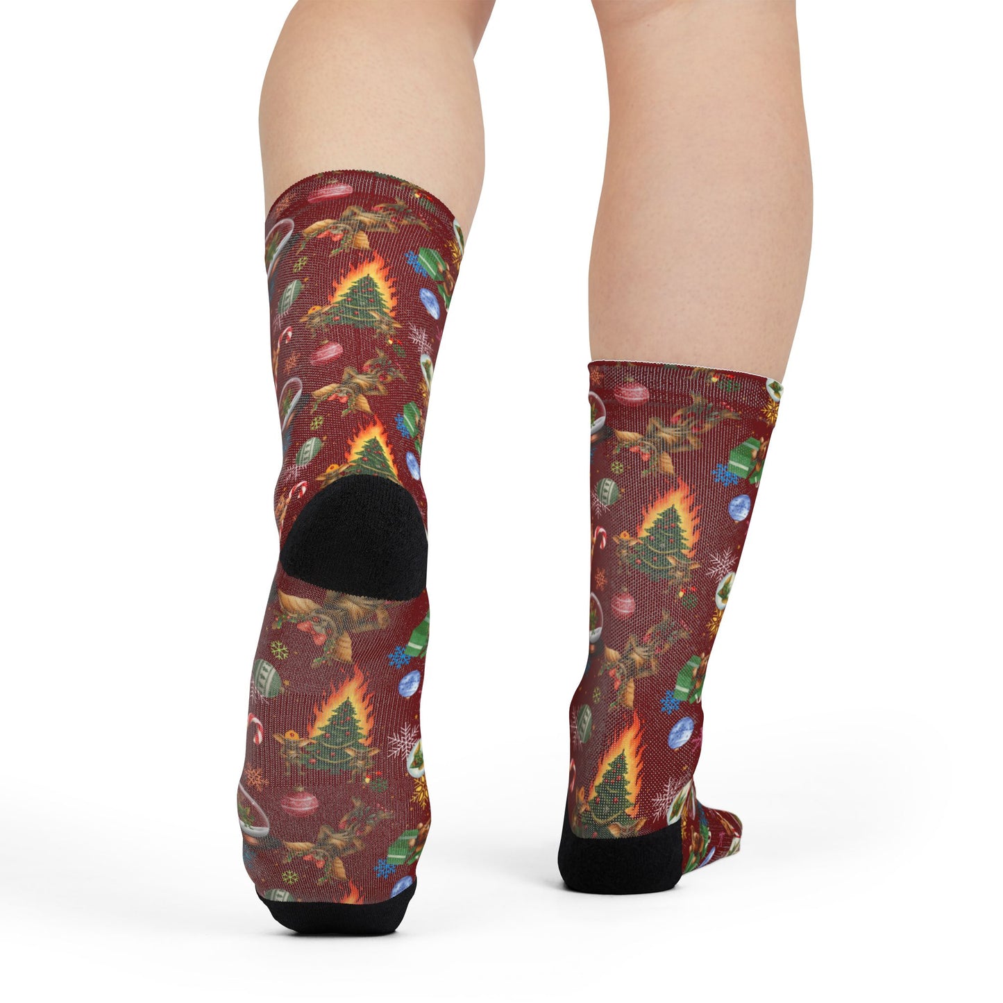 Horror Socks | Twisted Laffy XMas| Recycled Poly Socks | Cozy and Scary