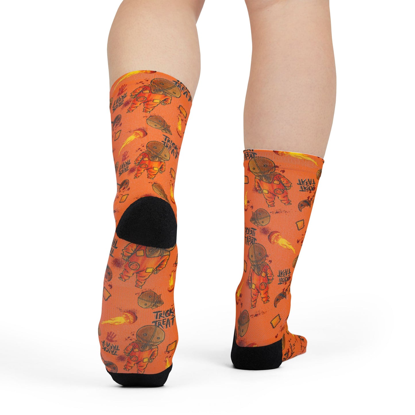 Horror Socks | Pumpkin Treats | Recycled Poly Socks | Cozy and Scary