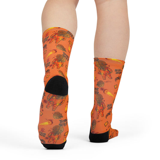 Horror Socks | Pumpkin Treats | Recycled Poly Socks | Cozy and Scary