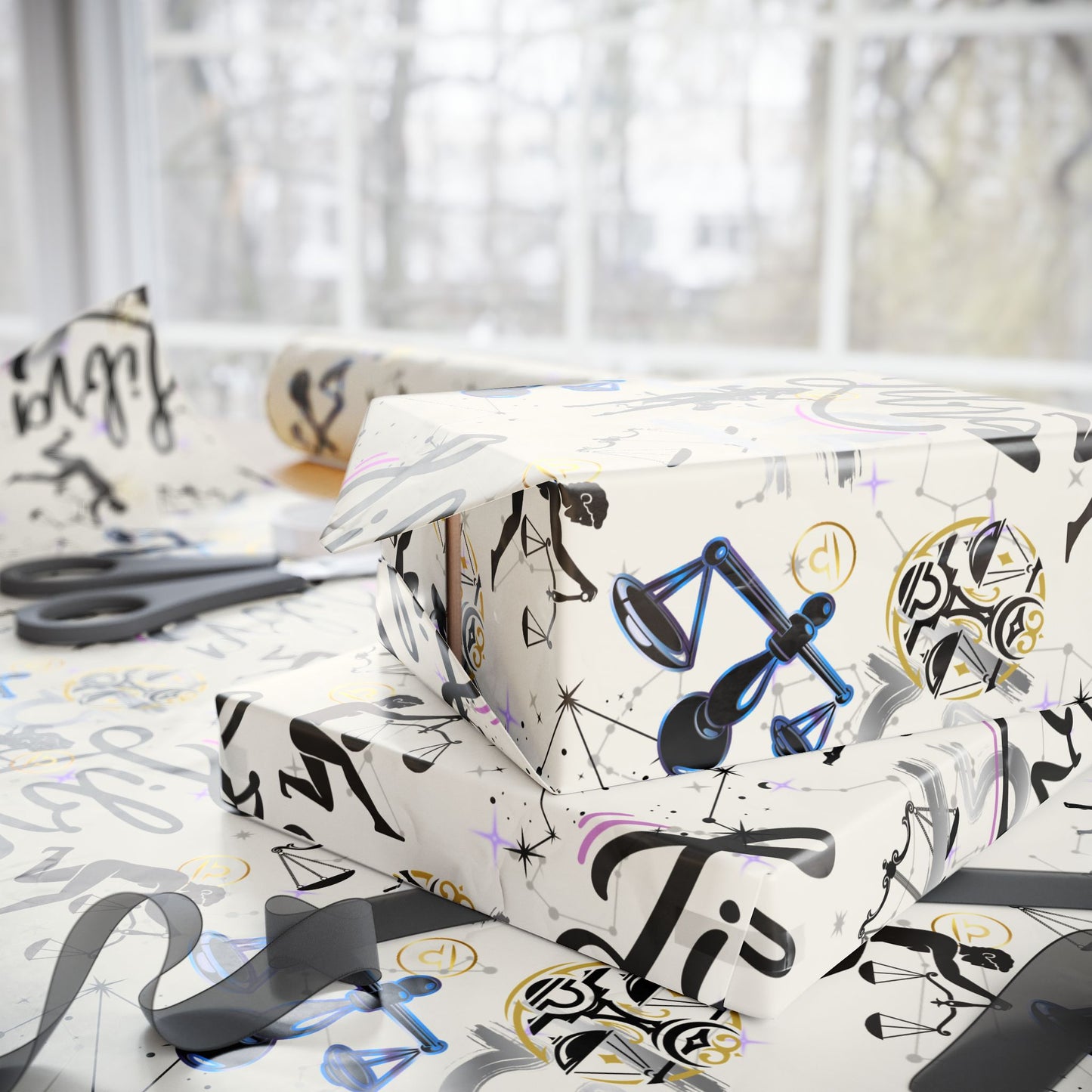 Libra | Cream | Zodiac Birthday Wrapping Papers