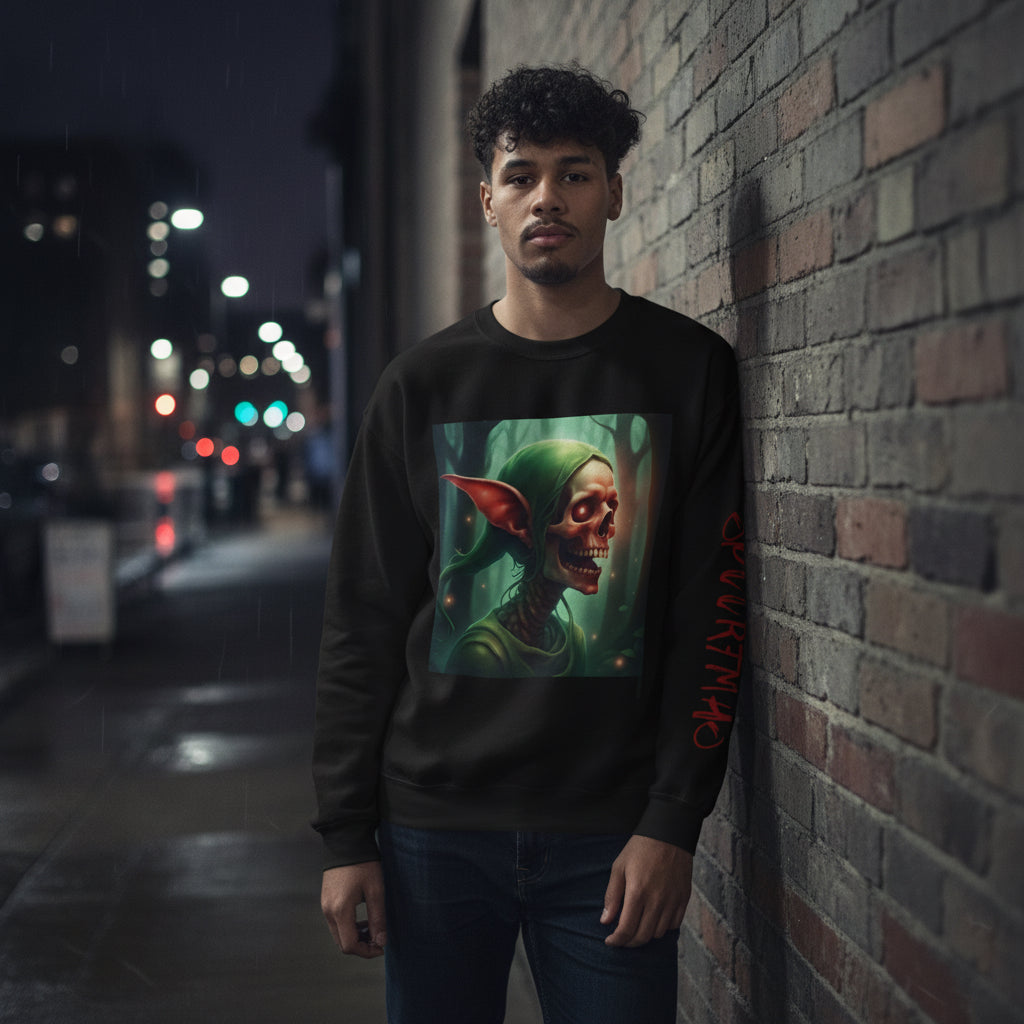 Terror Elf | Crewneck Sweatshirt - Cozy Ugly Holiday Pullover, Unisex Sweatshirt,