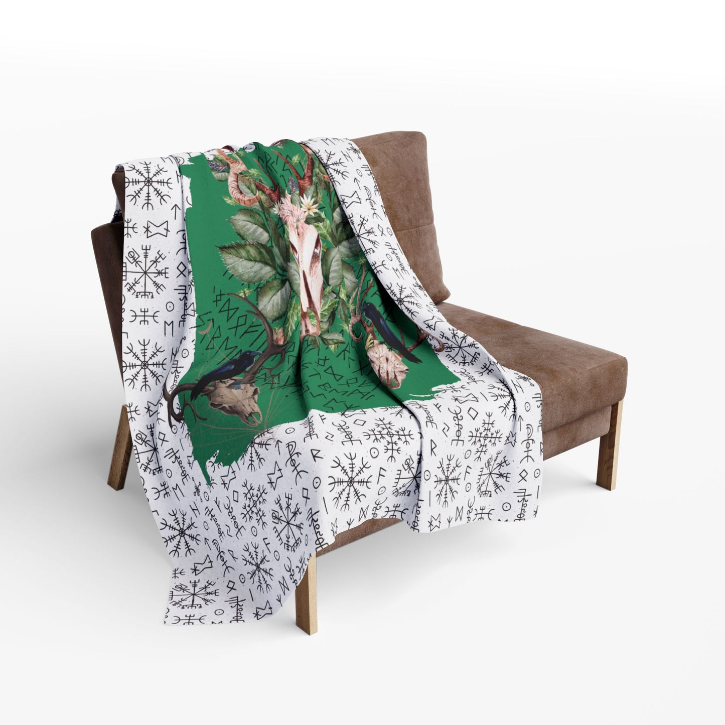 Viking Runes Blanket | Viking Runes and Skulls Design | Warm Nights by the Fire