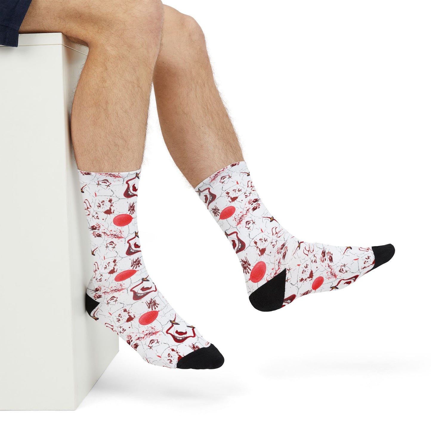 Horror Socks | Red Balloon | Recycled Poly Socks | Cozy and Scary