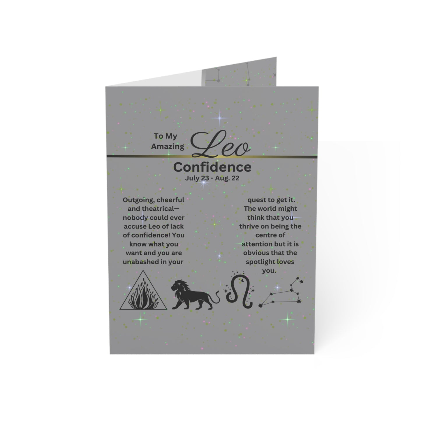 Leo | Zodiac Greeting Cards |  (1, 10 pcs)