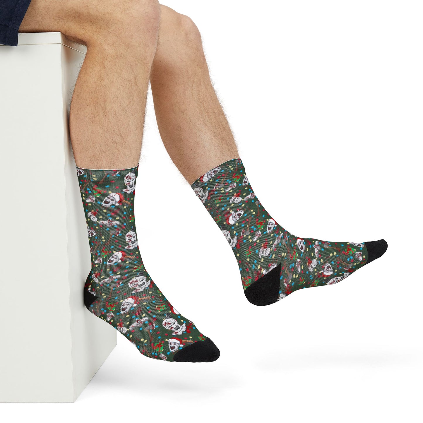 Horror Socks | Terror Santa | Recycled Poly Socks | Cozy and Scary