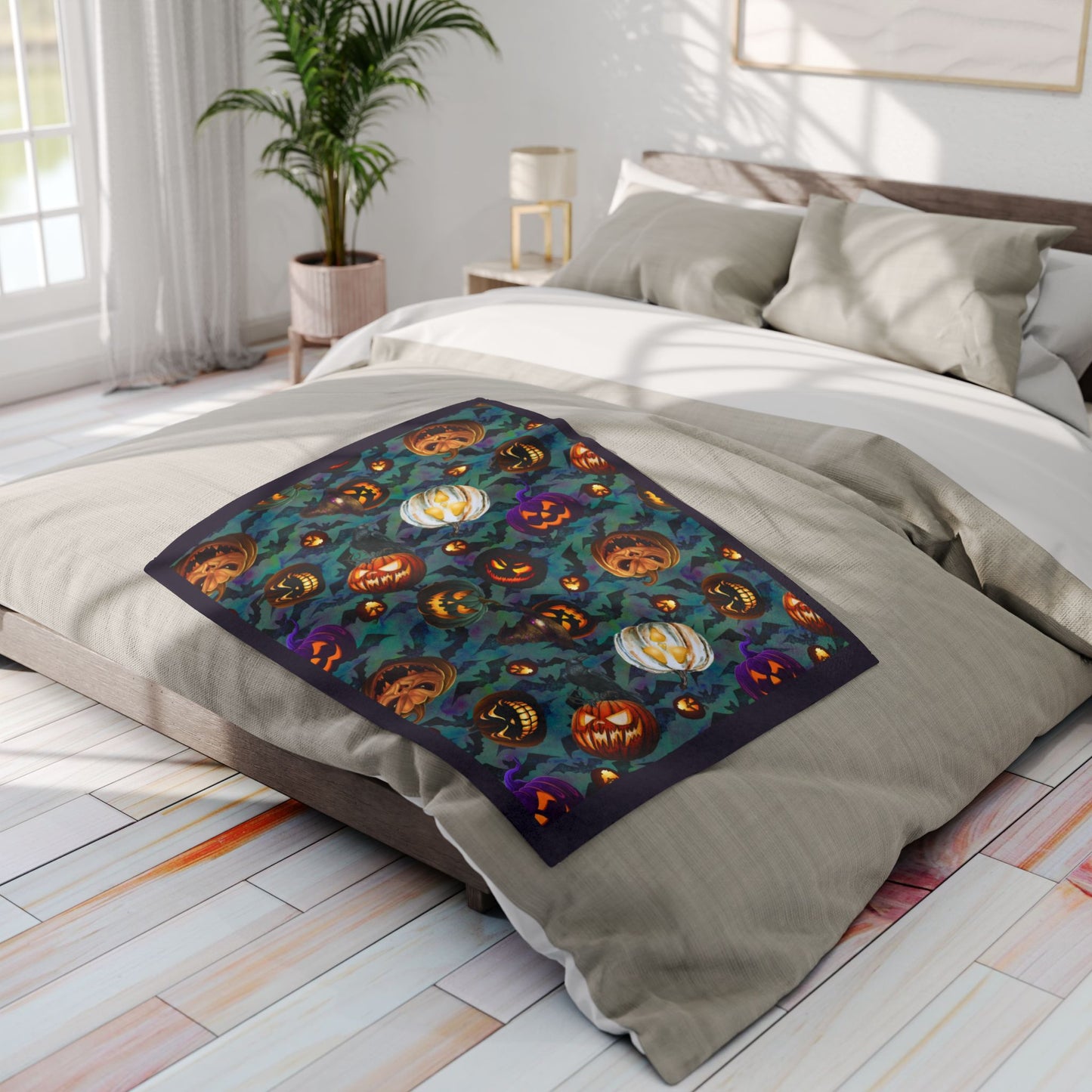 Scary Jacks | Spooky Hallows | Velveteen Microfiber Blanket