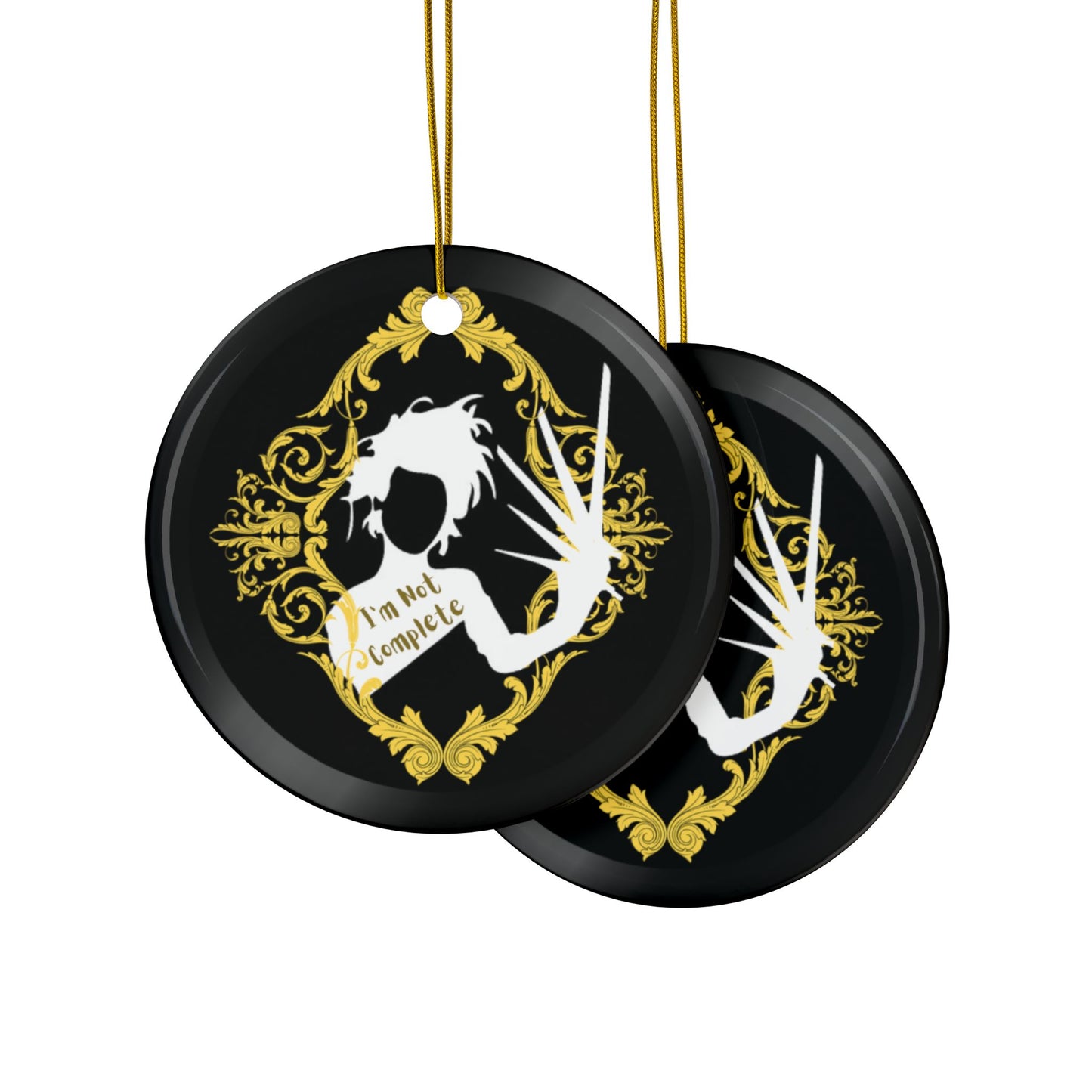 Mr. E. Scissorhands | I’m Not Complete | Heirloom Ceramic Ornaments (1pc, 3pcs, 5pcs, 10pcs)