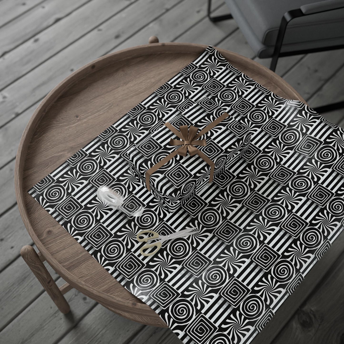Gothic Swirls Gift Wrap — Tim Burton Inspired Wrapping Paper for Weddings & Occasions