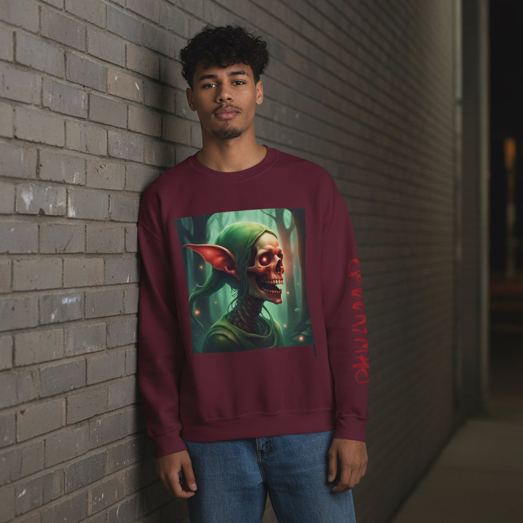Terror Elf | Crewneck Sweatshirt - Cozy Ugly Holiday Pullover, Unisex Sweatshirt,