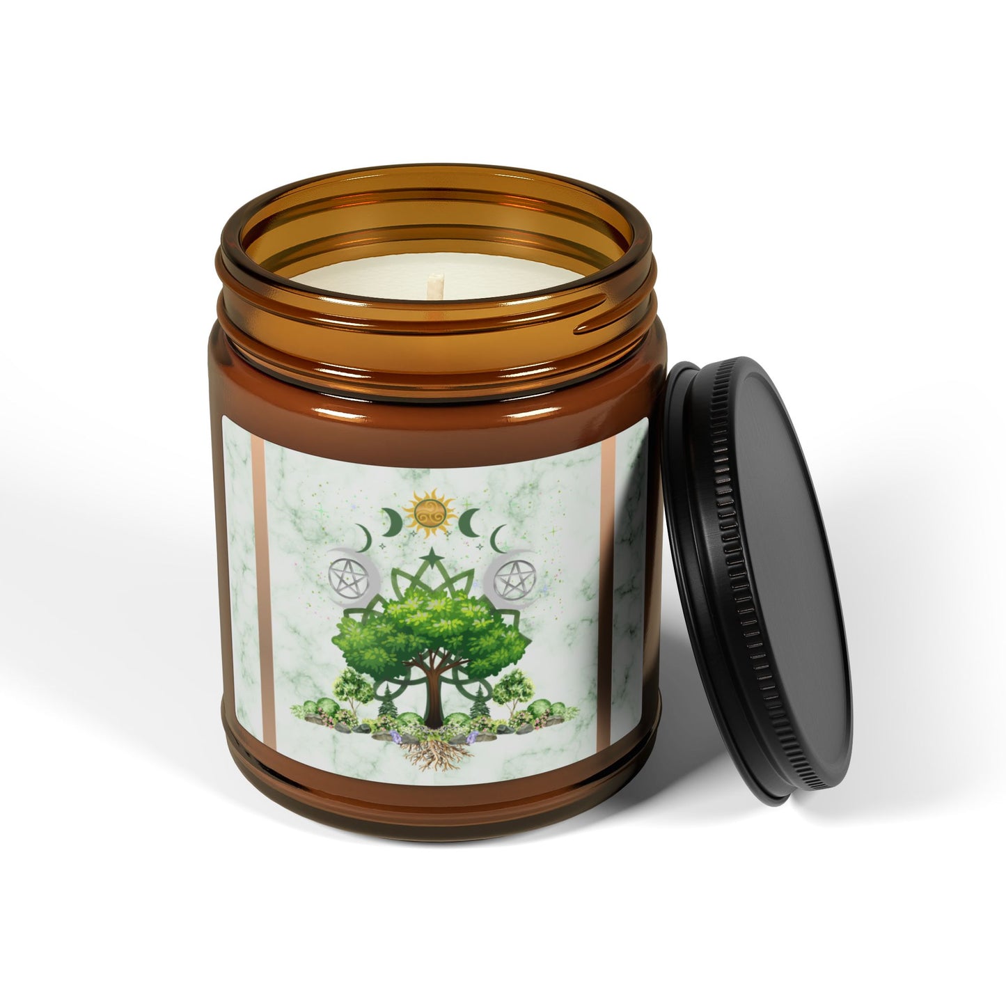 Rebirth Tree | Summer Solstice | Scented Soy Candle (Amber Jar)
