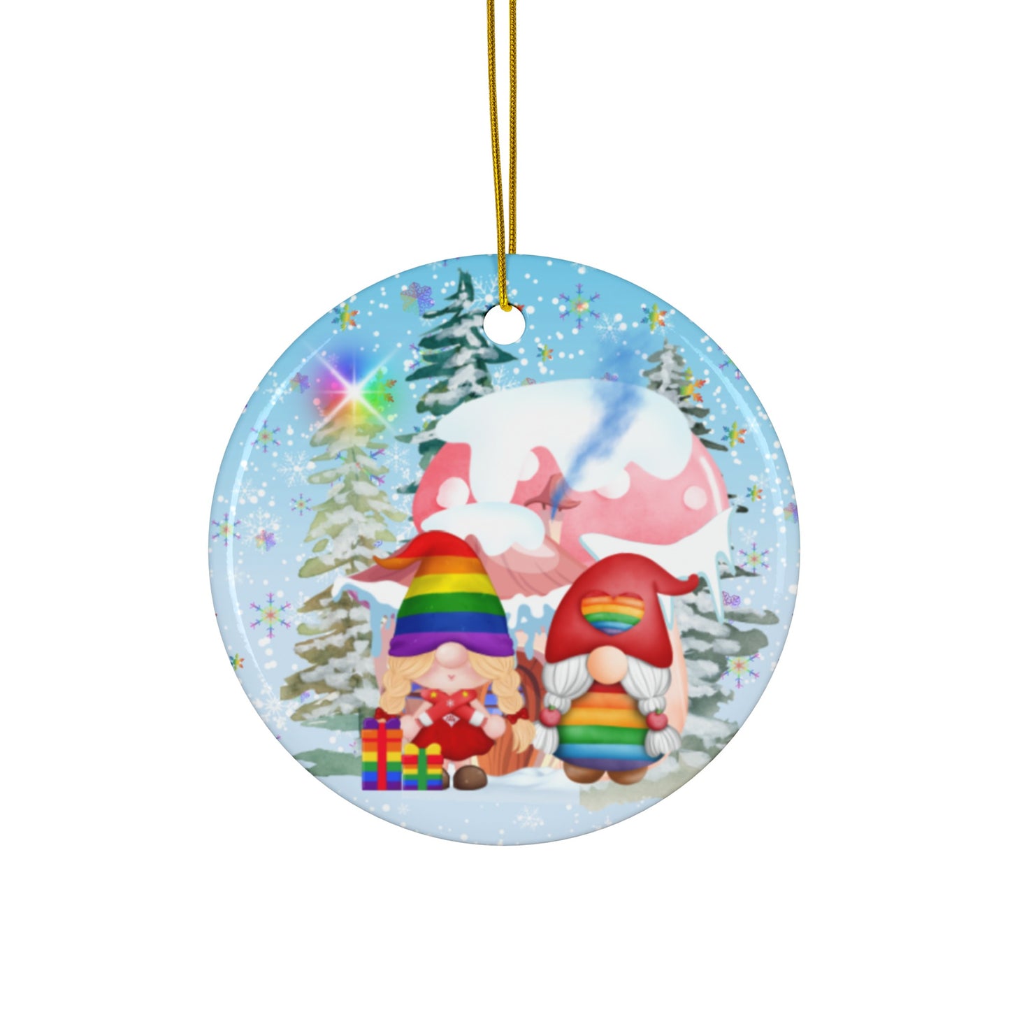 Joyful World | Pride-mas Holiday | Heirloom Ceramic Ornaments (1pc, 3pcs, 5pcs, 10pcs)