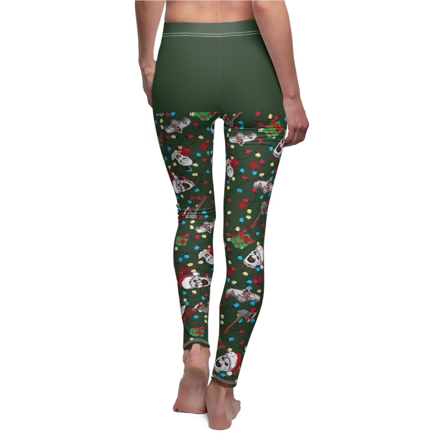 Horror Leggings | Terror Santa | All-Over Print Women's Casual Bottoms