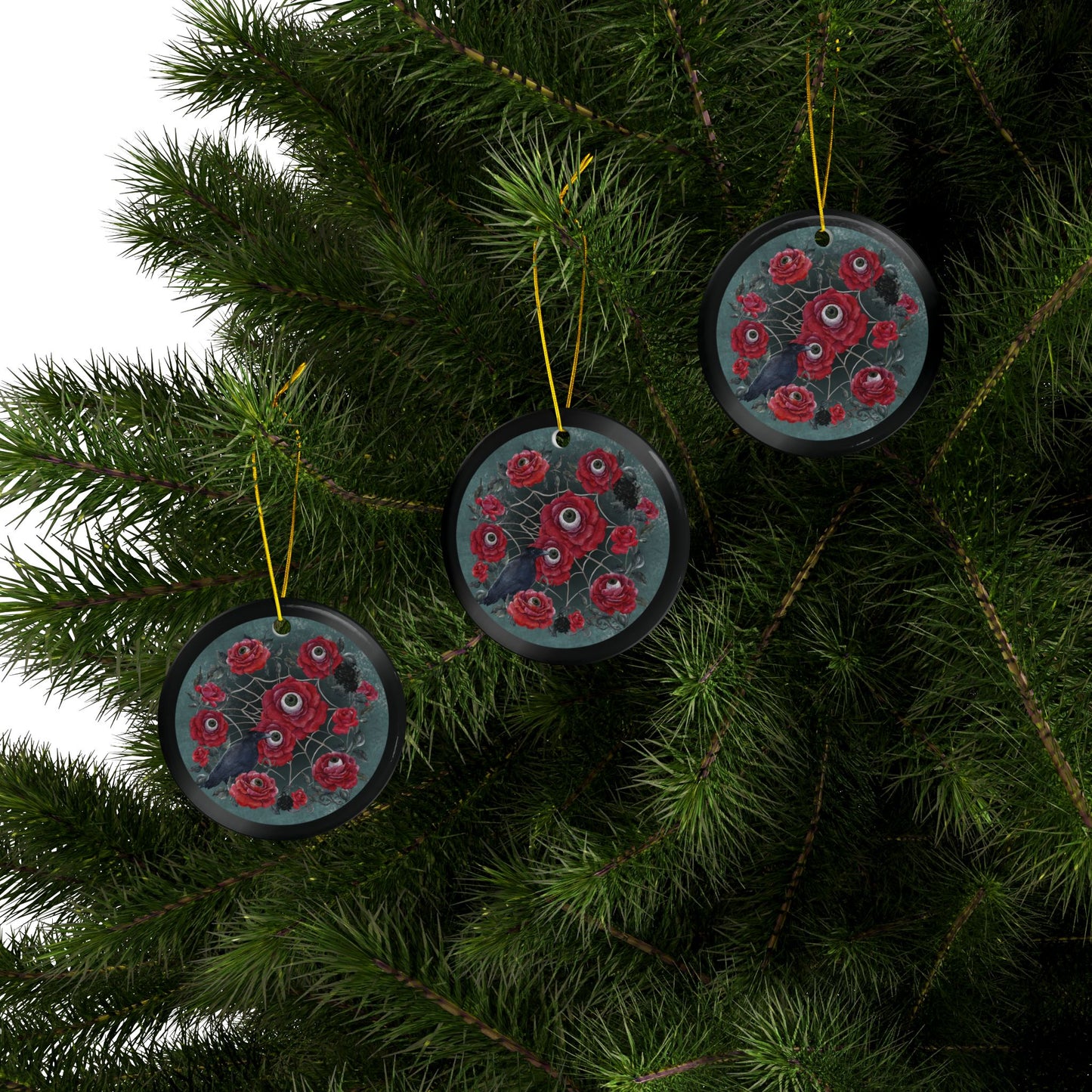 Ocular Floral | Heirloom Ceramic Ornaments (1pc, 3pcs, 5pcs, 10pcs)