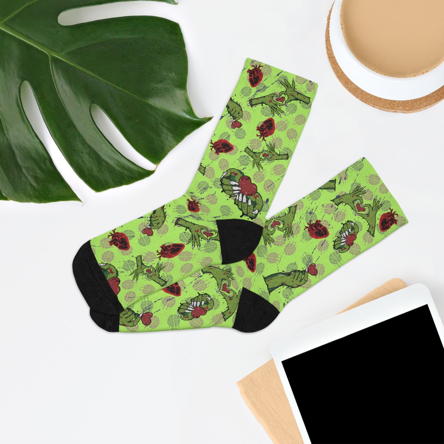 Zombie Hearts Socks | Cozy Monstrous, Recycled Poly Socks