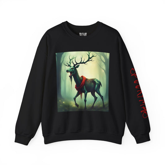 Wraithdeer | Crewneck Sweatshirt - Cozy Ugly Holiday Pullover, Unisex Sweatshirt,