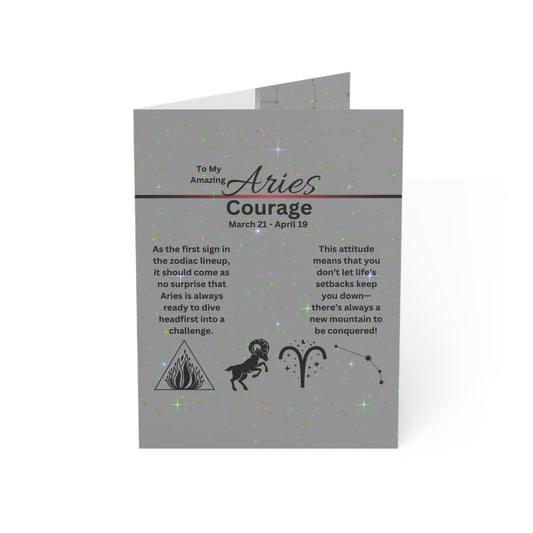 Aries Zodiac Greeting Cards | Astrology Greeting Card (1, 10pcs)