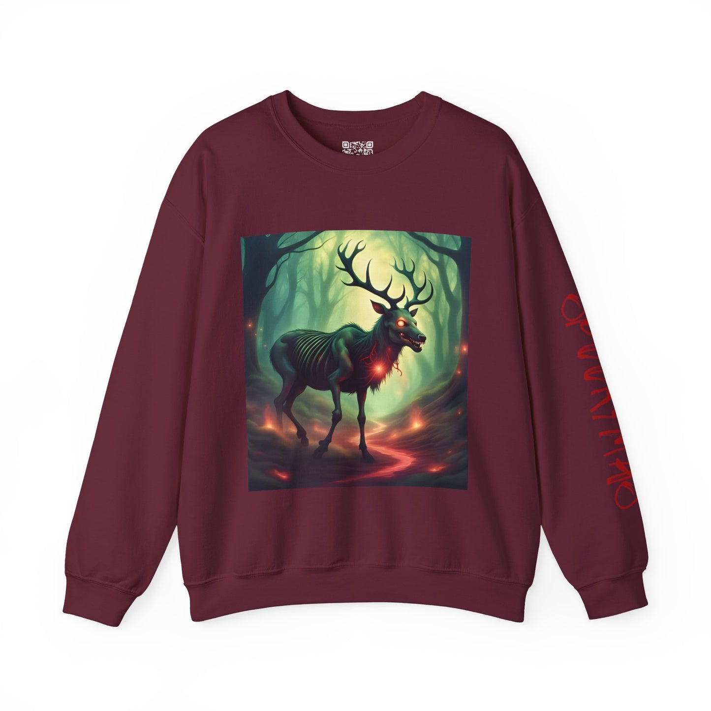Deerus Demon | Crewneck Sweatshirt - Cozy Ugly Holiday Pullover,
