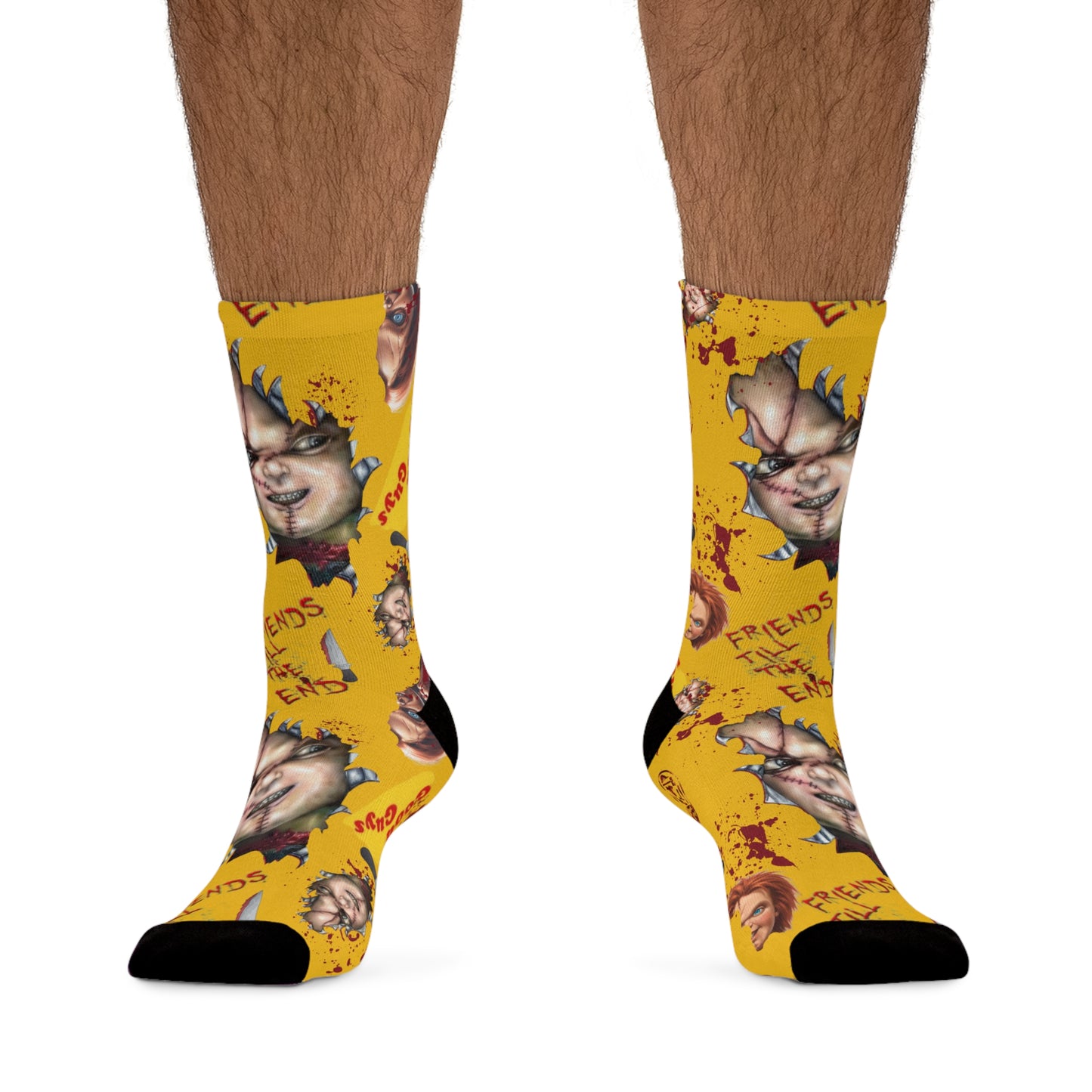 Horror Socks | Good Guys Yellow Box | Recycled Poly Socks | Cozy and Scary