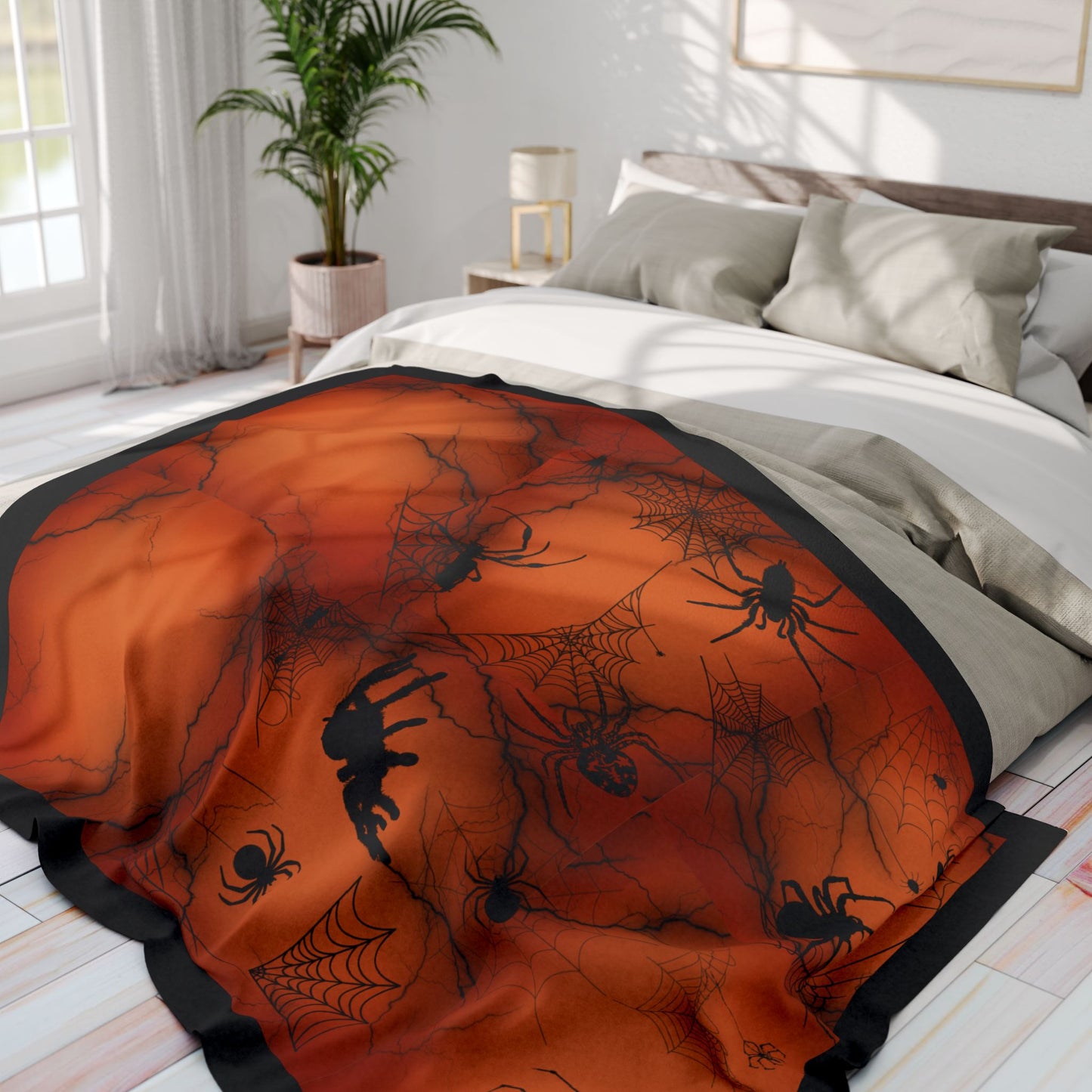 Eerie Spiders Design | Arachnophobia | Fleece Blanket Spooky and Cozy