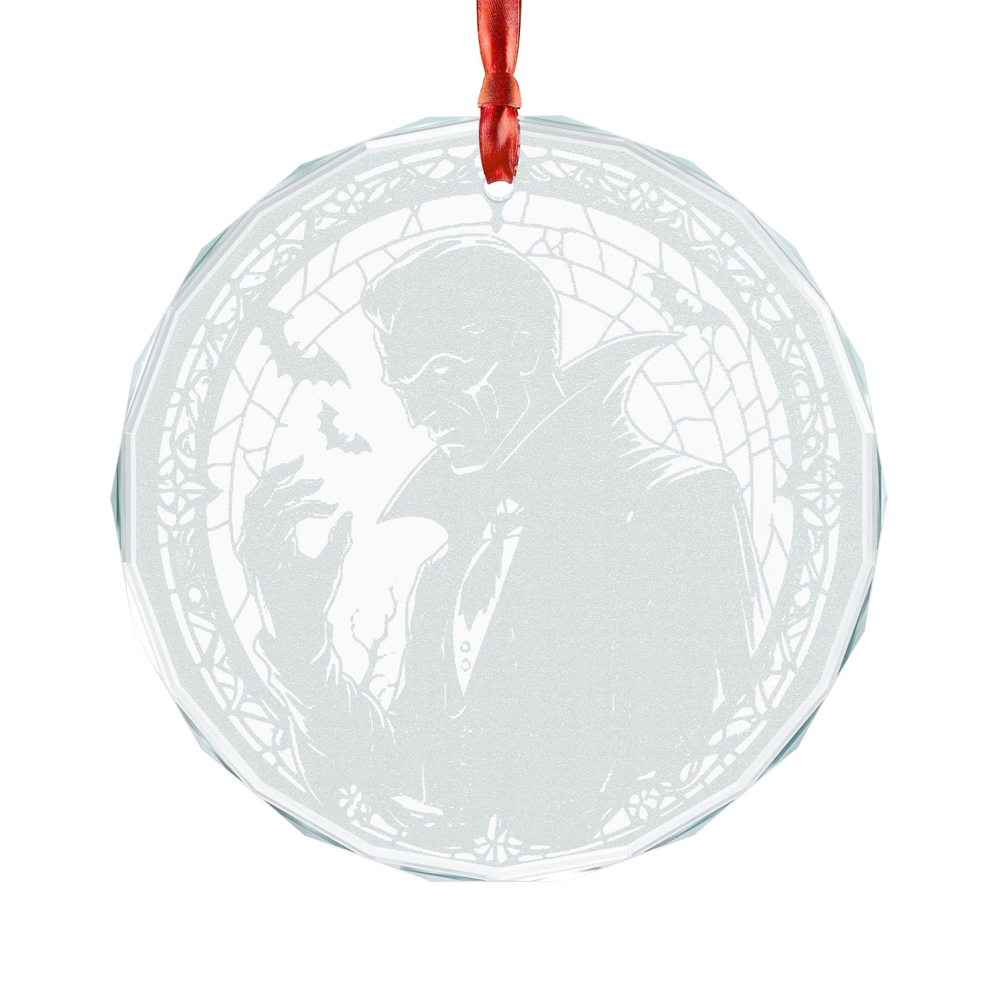 Glass Ornament | Dracula Gothic Holiday Engraved Decoration