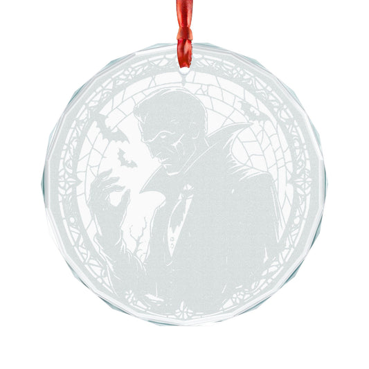 Glass Ornament | Dracula Gothic Holiday Engraved Decoration