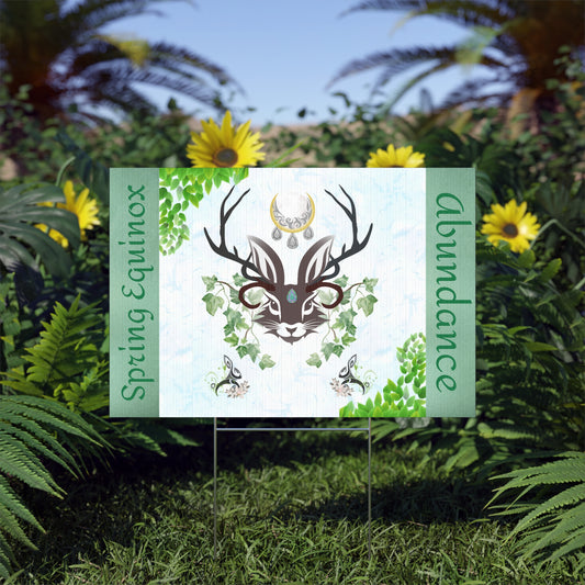 Abundance Spring Equinox | Lawn Sign Garden Decor