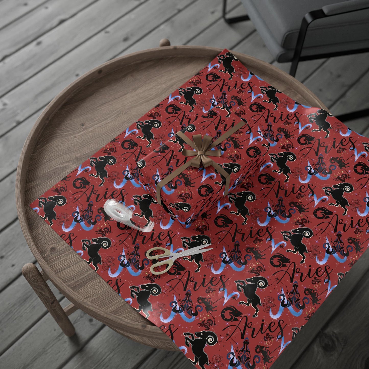 Aries | Red | Zodiac Birthday Wrapping Papers