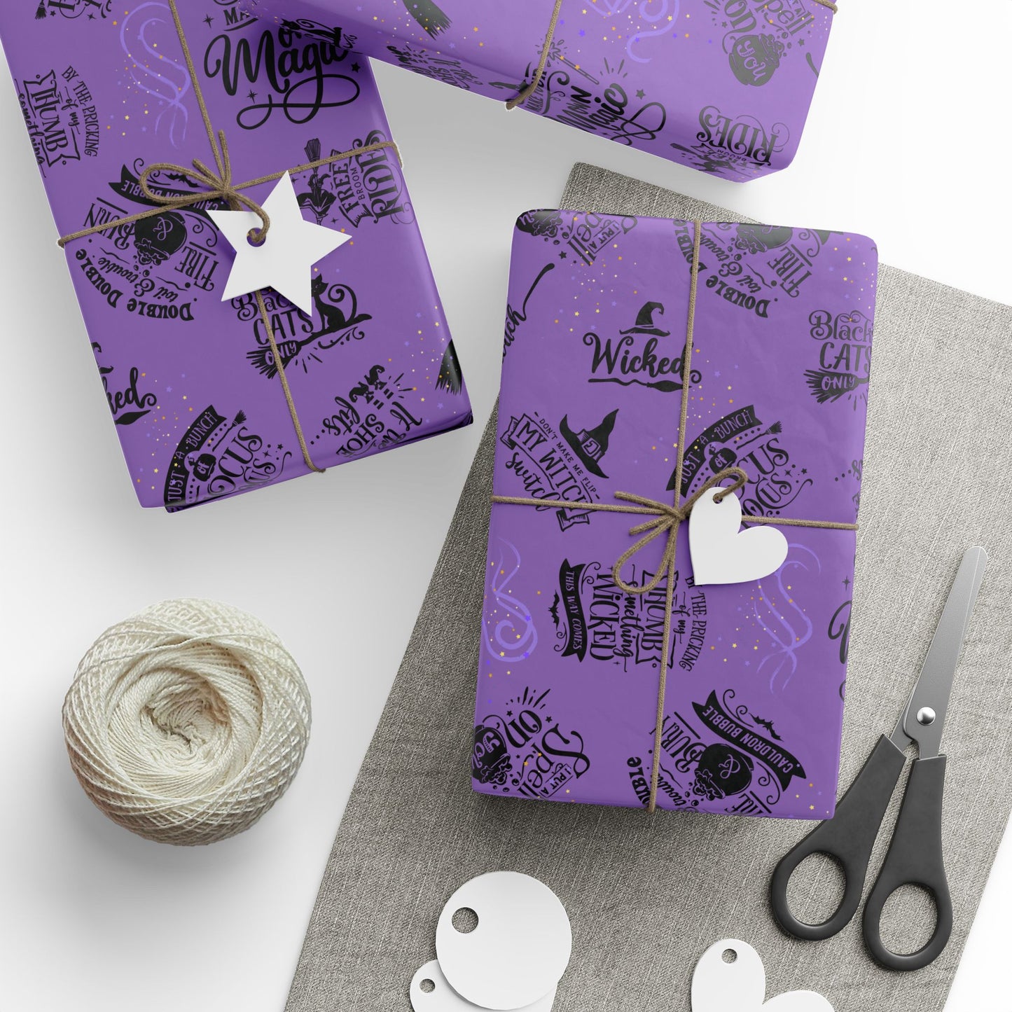 Witch Quotes Gift Wrap — Witchy Themed Wrapping Paper Set