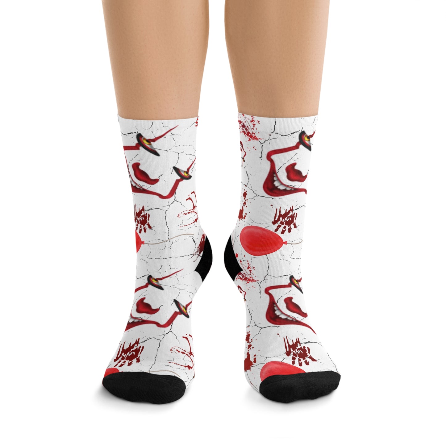 Horror Socks | Red Balloon | Recycled Poly Socks | Cozy and Scary