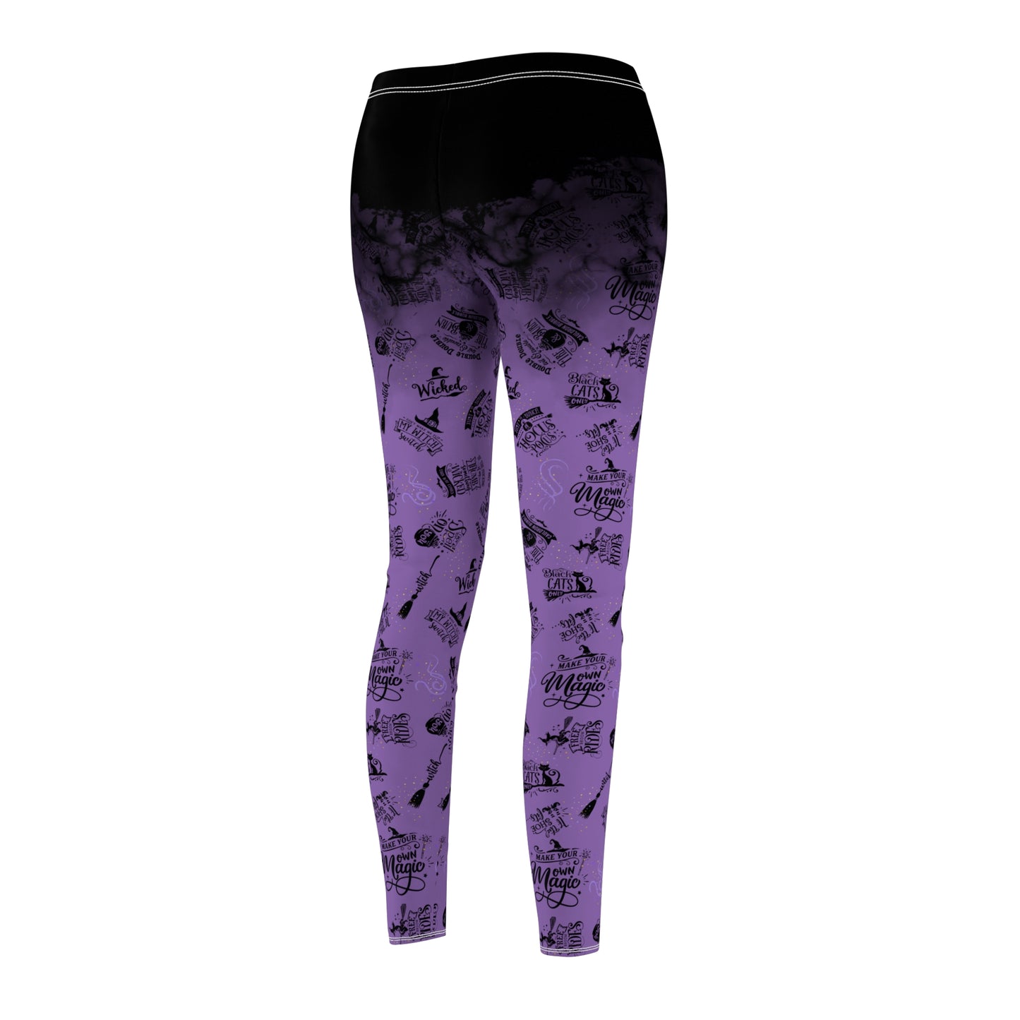 Witch Quotes All-Over Print Leggings — Women's Casual Activewear