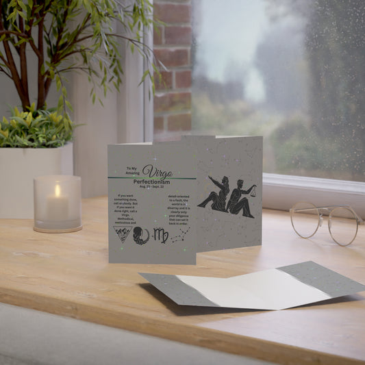 Virgo | Zodiac Greeting Cards | (1, 10 pcs)