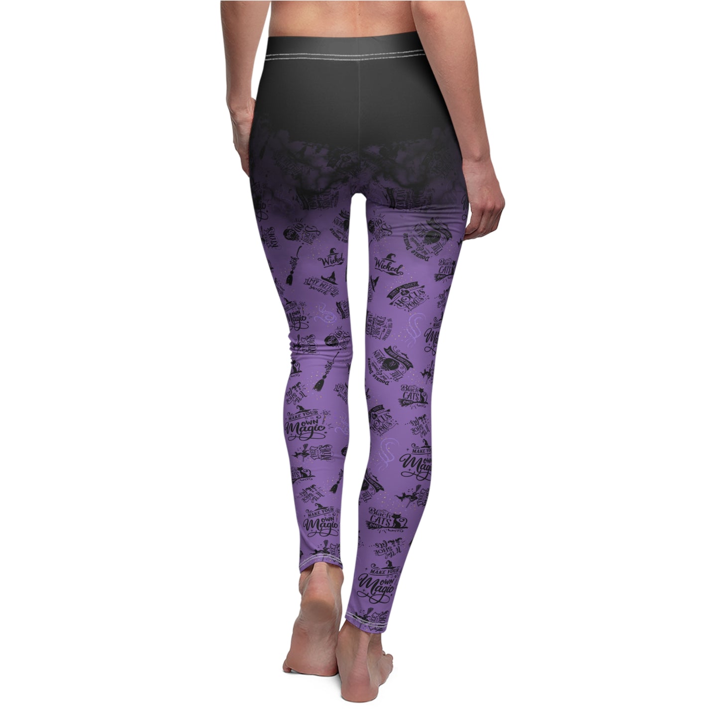 Witch Quotes All-Over Print Leggings — Women's Casual Activewear
