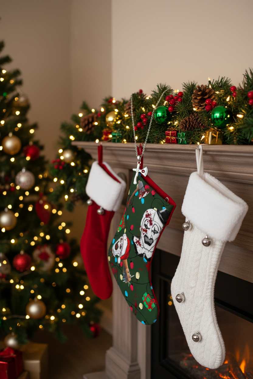 Terror Santa Stocking | Horrific Retro Movie Holiday Stocking