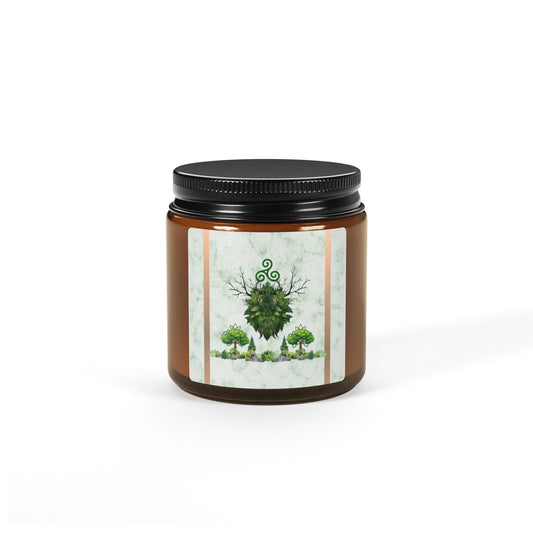 Green Man | Summer Solstice | Scented Soy Candle (Amber Jar)
