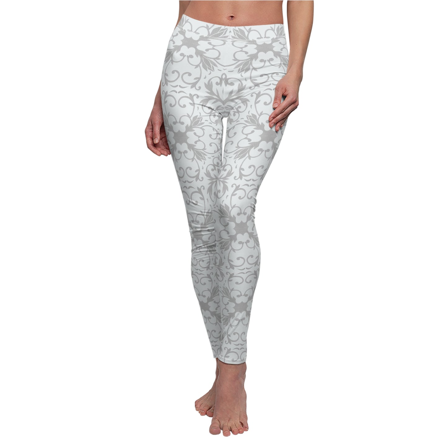 Nightmare Casualties | Gray Mist Damask  | All Over Print Women's Casual Mystic Wear