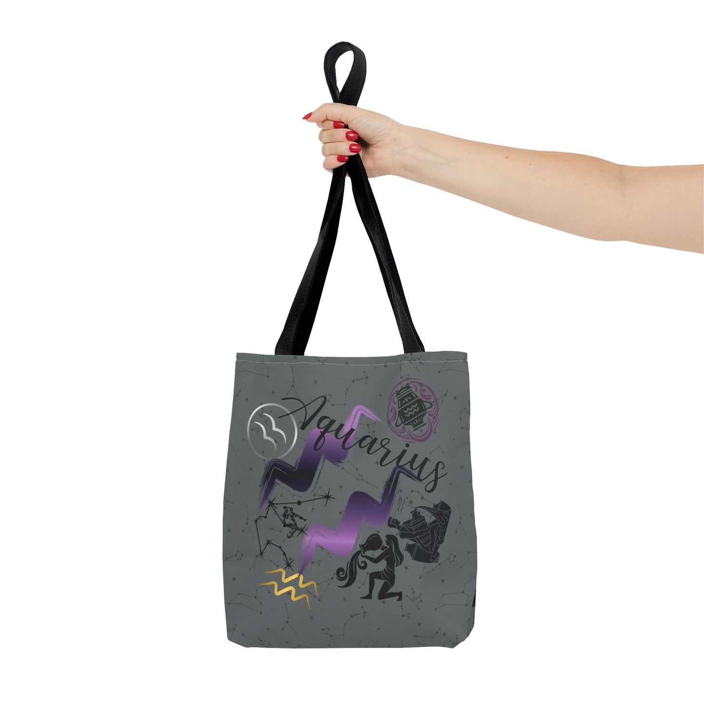 Aquarius Zodiac Tote Bag — Mystic Astrology Collection